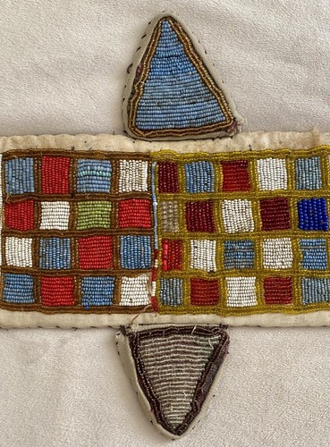 49" Vintage African Yoruba Tribe Beaded Lizard Belt Sash From Nigeria - Picture 3 of 9