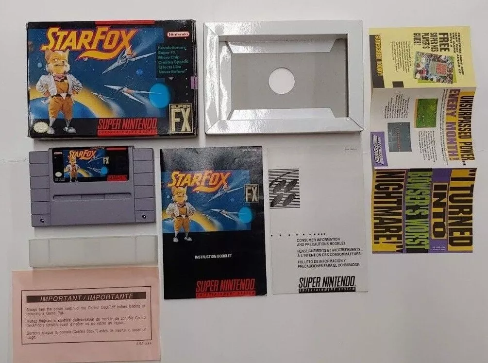 Star Fox - SNES Super Nintendo Game Starfox - Tested Working & AUTHENTIC