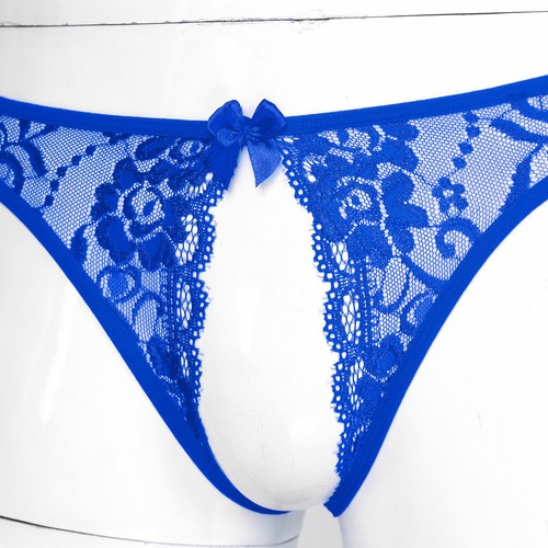 Calzoncillos de encaje sin entrepierna Sissy See Through para hombre - Imagen 19 de 80