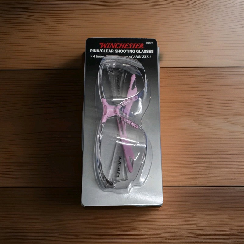 WINCHESTER Ladies Shooting Safety Glasses Pink Frame / Clear Lens Woman NEW