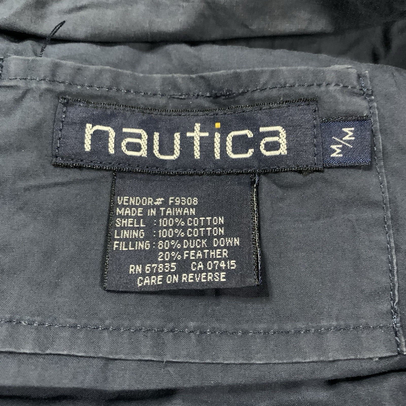 Nautica Mens Medium Red Full Zip Jacket Hoodie Team U.S.A. Y2k VTG Duck Down image 9