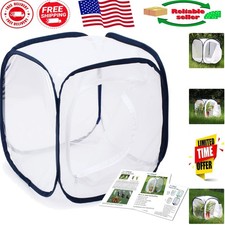 Deluxe Pop-Up Butterfly Habitat Cage - 12x12 Handcrafted Observation Terrarium