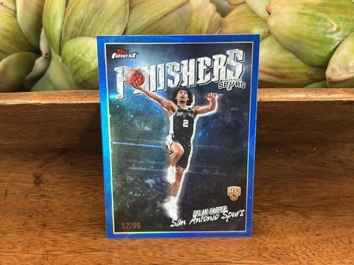 2025-26 Topps Finest Dylan Harper Finishers Blue Refractor /99 Rookie RC FI-9