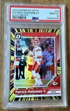 2024 PATRICK MAHOMES PANINI DONRUSS OPTIC ELECTRICITY 94 #60/75 PSA 10