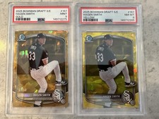 Hagen Smith 2025 Bowman Chrome Draft #BDC-167 Yellow Refractor & GOLD /50 LOT