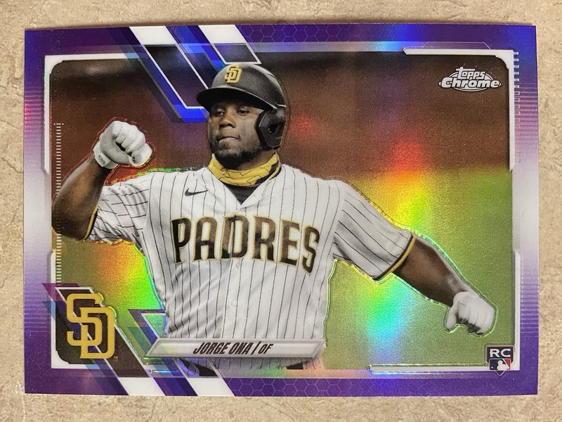 2021 Topps Chrome Update Jorge Ona Purple Refractor RC #USC13