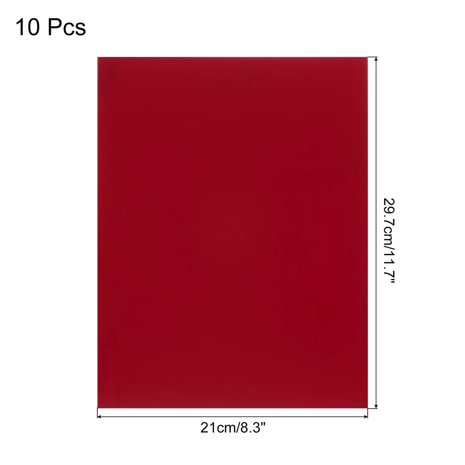10 Feuilles de Carton Métallisé Rouge, 11,7" x 8" pour Tableau Miroir - Photo 2/4