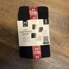 Member's Mark Girls Cartwheel Short 5 Pack Size M 7/8 Black Navy Grey White NEW