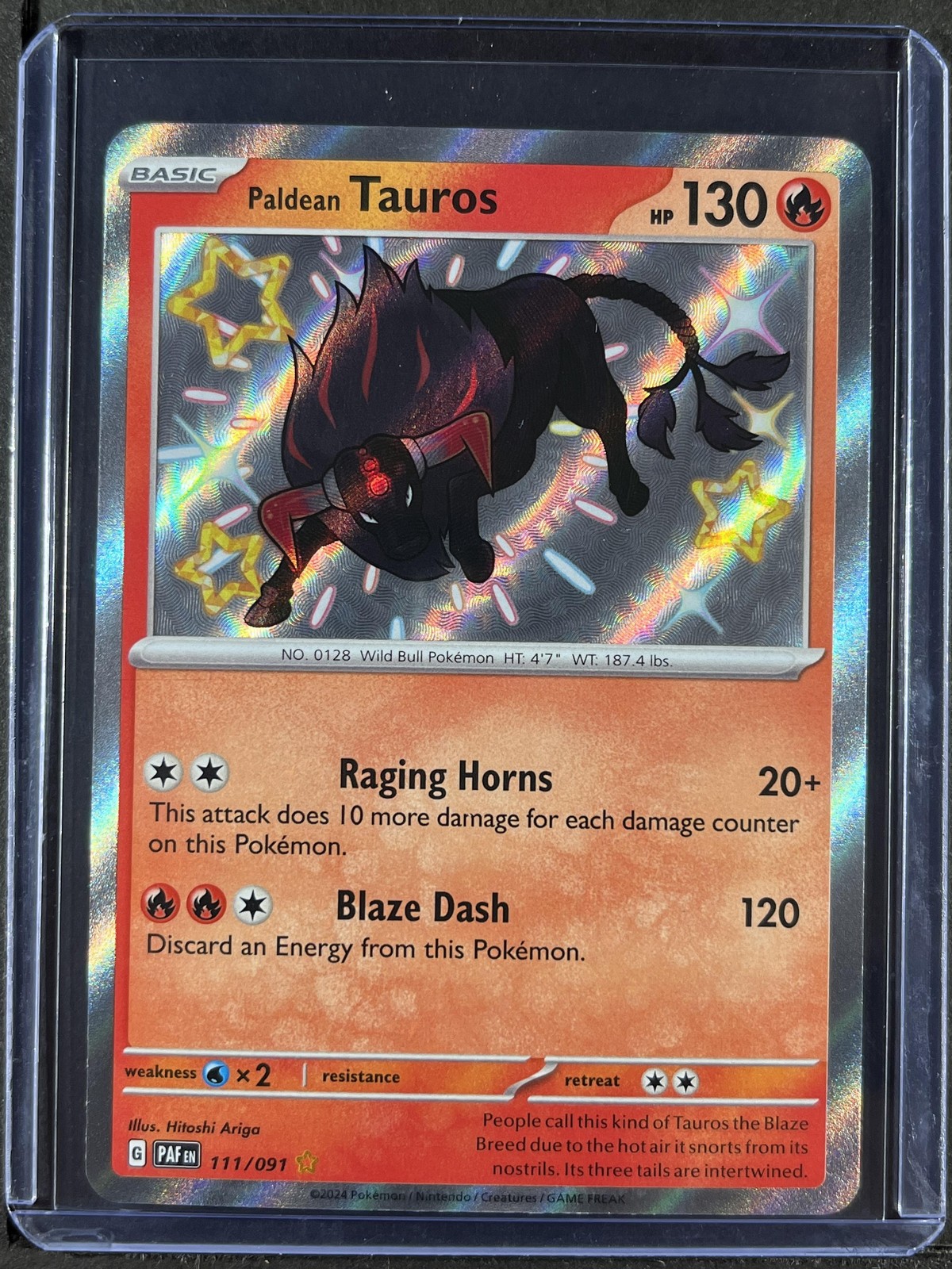 Paldean Tauros #111/091 SV: Paldean Fates 250001