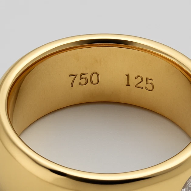 Brillant Ring 750 Gelbgold 18K Damenring 1,25ct Diamant Ring Gr 54 Massiv 17,6g - Bild 3 von 4