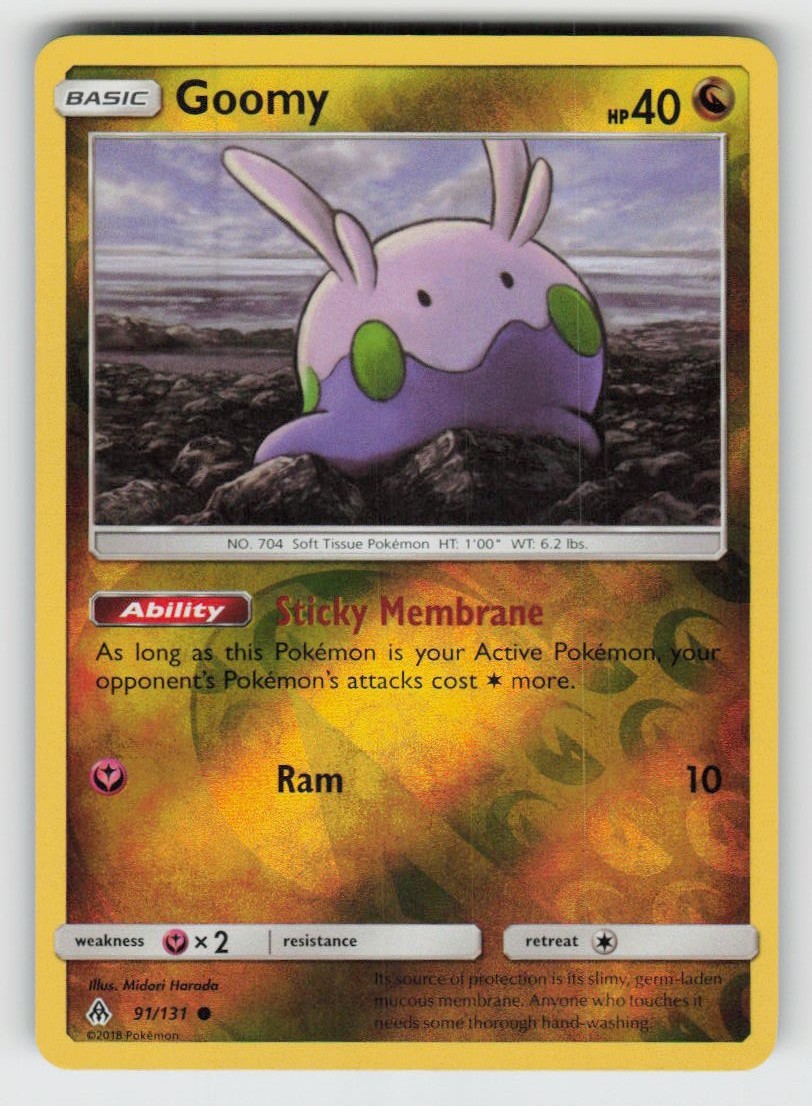 Reverse Holo Goomy 91/131 Common Forbidden Light Near Mint