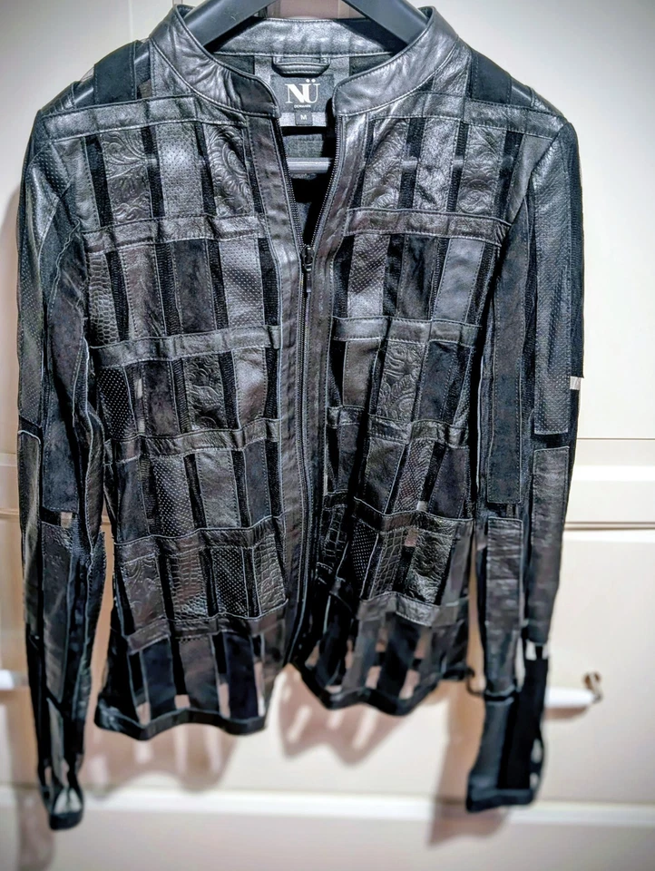 🎄Nü by staff denmark Temptation🎄 Weihnachten 🎅Jacke Gr. M schwarz Lederjacke  - Bild 3 von 4