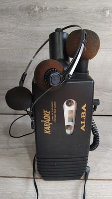 Alba tragbares Karaoke Mitsingen KCP4 Doppelmikrofon Musik Kassetten Abspielgerät sehr guter Zustand