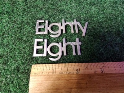 Vintage OLDSMOBILE 88 EIGHTY EIGHT Logo EMBLEM BADGE OEM Name Plate 6S4