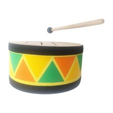 Wooden Hand Drum Orff Percussion Instrument Lightweight Sturdy 16cm Diameter