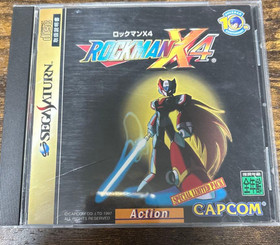 Rockman X4 for Sega Saturn SS software with case, manual japan JP used junk