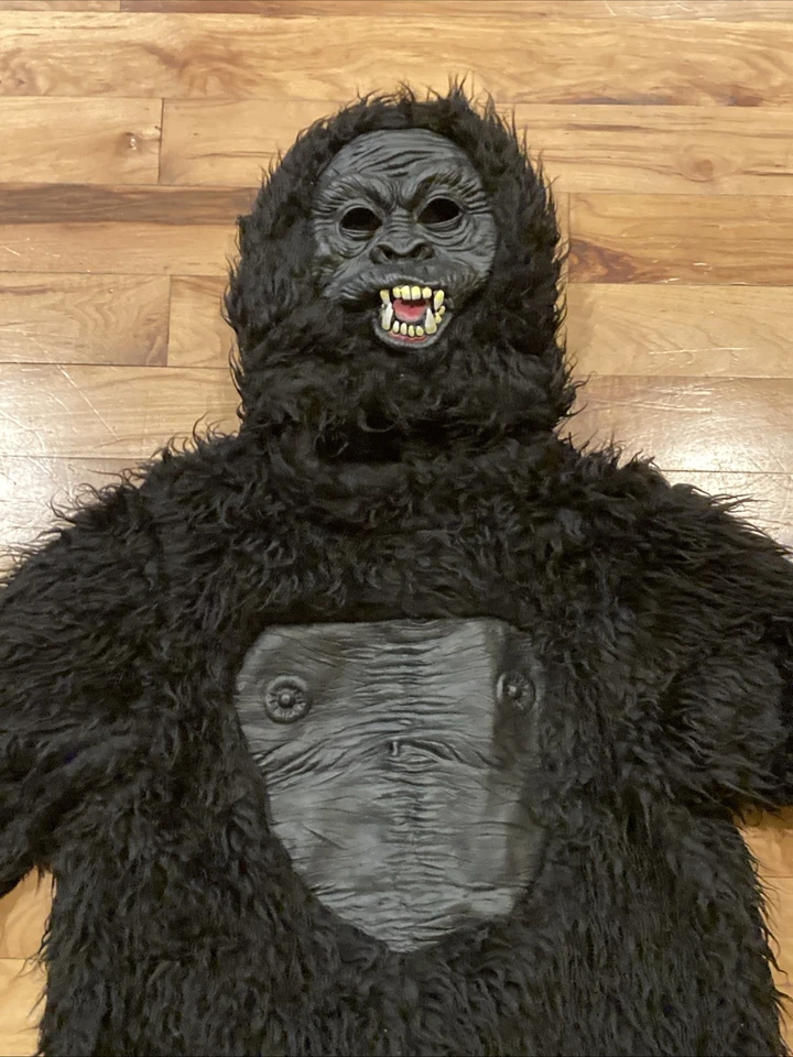 Gorilla черная обезьяна костюм Хэллоуин мальчиков молодежи XL искусственного меха комбинезон капюшон цель - Изображение 2 из 4
