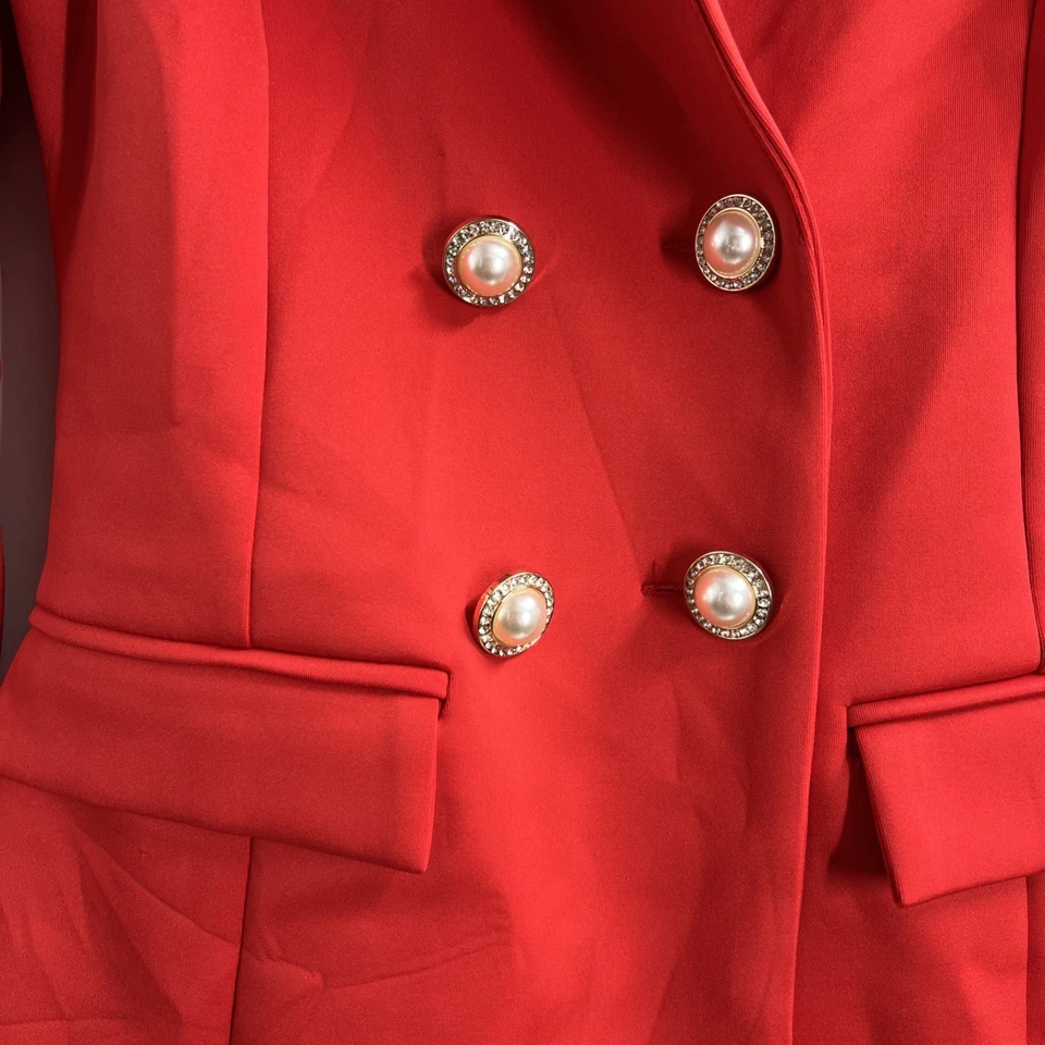 Blazer rojo para mujer Thirty/Thirty LA talla M Foto 2 de 4