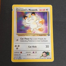 Giovanni's Meowth 74/132 Common Gym Challenge Pokemon Unlimited Damaged on eBay