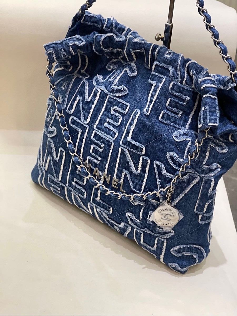 CHANEL Medium Denim 22Bag Tote Shoulder Bag For Women | eBay