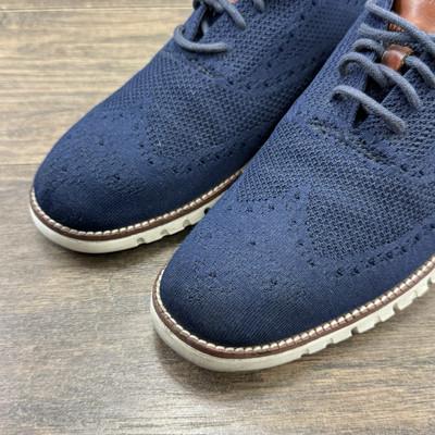 Cole Haan Men\'s 12W Blue Leather ZeroGrand Wingtip Oxford Shoes C23748 Buy Cole Haan Men Black 4.ZERØGRAND Wingtip Oxford - NNNOW.com main image 2