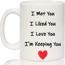 I Love You Gifts for Her Wife Girlfriend Mug, Valentine's Day Gifts for Wife