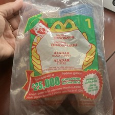 Disney Dinosaur Aladar Hand Puppet McDonald's 2000 Ages 3-4 Years
