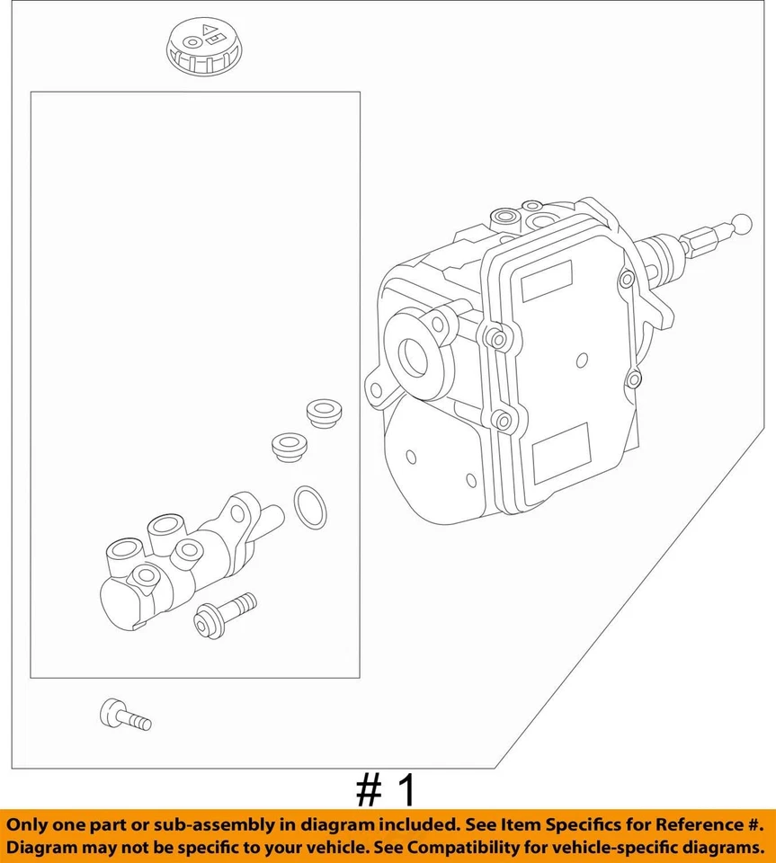 AUDI A3 E-TRON 2016-2018 FRENO CILINDRO MAESTRO POTENCIA CONJUNTO 5QE614105R Foto 4 de 4
