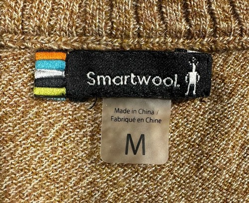 SmartWool Sparwood Half Zip Sweater Men’s M Oatmeal Wool Blend Pullover Light - Picture 5 of 8
