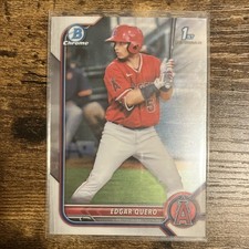 Topps 2022 Bowman Chrome Edgar Quero 1st Bowman BCP-123 Angels Baseball Card