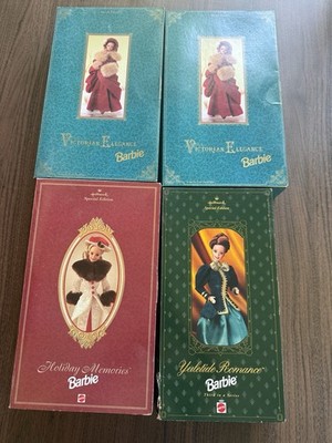 Barbie Hallmark Collector Dolls Lot of (4)  Holiday Memories Yuletide Romance