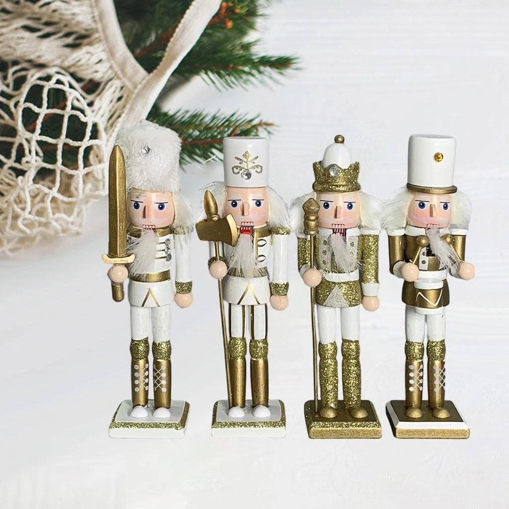 4 Pieces Nutcracker Figure Traditional Puppet Doll for Christmas Decoration
Opens in a new window or