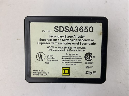 SQUARE D SDSA3650 650VAC SECONDARY SURGE ARRESTER - Picture 2 of 7