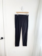 J.McLaughlin 12 Black Pleated Slim Fit Ankle Length Pants Women s Size 12