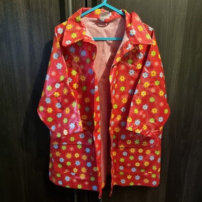 Kinder Mädchen Kind rot Regen Mac Mantel Jacke Blumen TEX Alter 4 Jahre wasserdicht