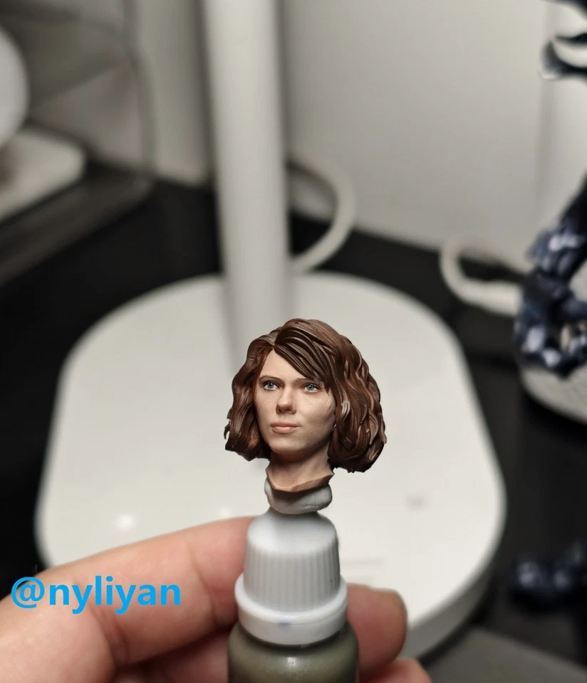 1/12 Black Widow Scarlett Girl Head Sculpt Model For 6''Action Figure Doll - Image 3 of 3