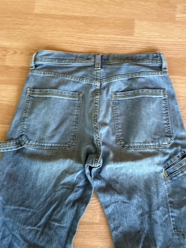 Vintage Levis Silvertab Blue Jeans Carpenter Baggy Pants 32x32 Wide Leg - Picture 7 of 7