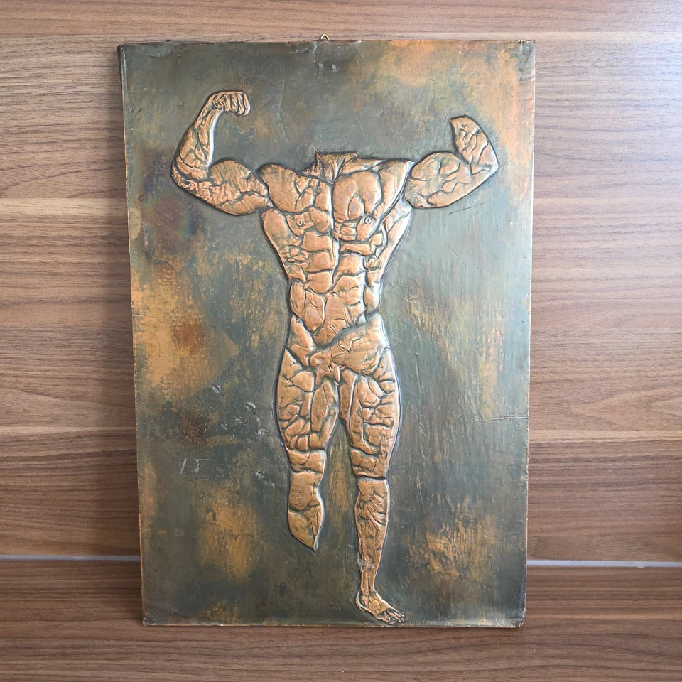 3D Wandbild Wanddeko Bild Metall Bodybuilder Fitness Gym 40 x 27cm Retro Vintage - Bild 4 von 4