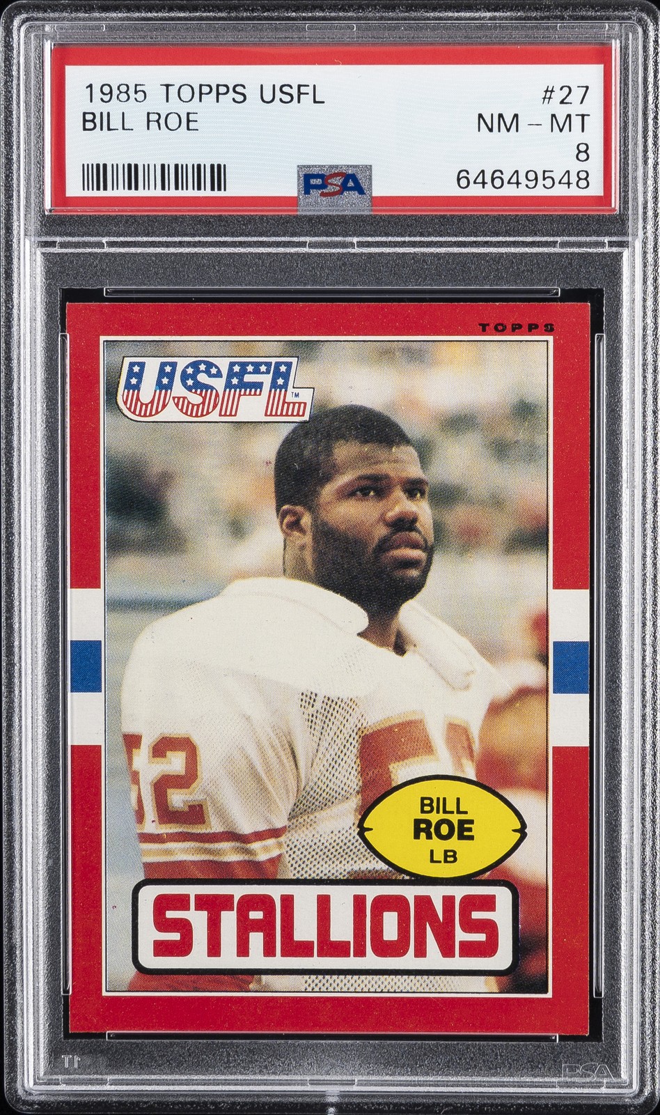 Billy Roe 1985 Topps USFL - Bill Roe #27 (RC) for sale online | eBay