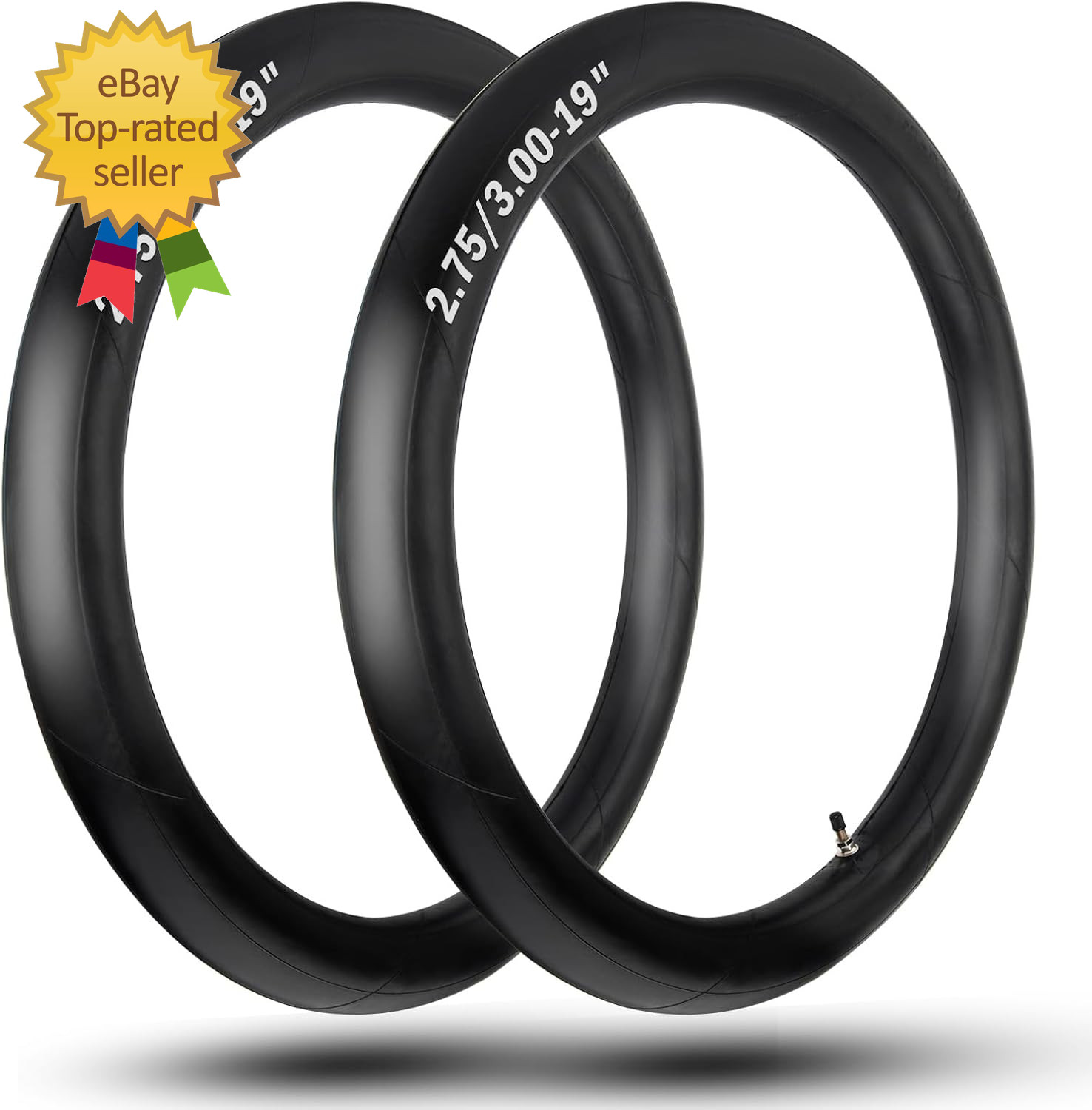 (2-Pack) 2.75/3.00-19" Dirt Bike Inner Tube 70/100-19 Heavy Duty Tube for Most 3