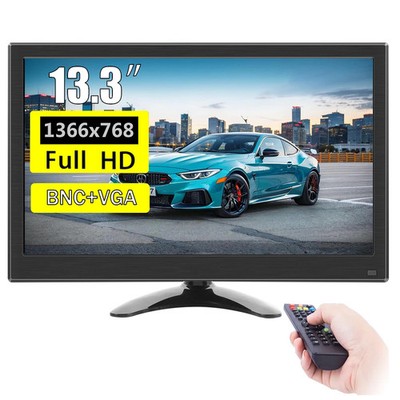 13.3'' Portable Monitor 1366x768 TFT Panel LCD Display BNC HDMI VGA For Switch