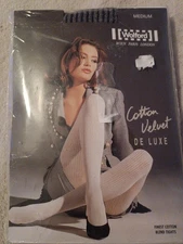 Wolford Cotton Velvet Deluxe Size Medium Color Black Gray