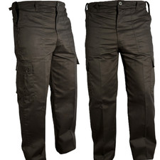 KombatUK Herren schwarz Security Guard Bouncer verstellbar 6 Taschen Cargohose