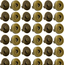 20 Set Magnetic Button Clasp Snaps, 3/4“ Purse Magnetic Bag Fastener Clasp, Magn