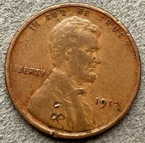 1912p  ~ Lincoln Wheat Cent - [F] Fine - Better Grade Details ~ B379