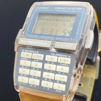 Casio DBC-63 Micro Cosmos Telememo 50 Data Bank Digital Watch