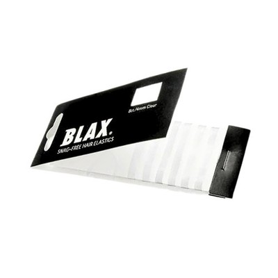Blax Clear Hair Elastics - Snag-Free Hair Rubber Bands, 4mm 8 Count