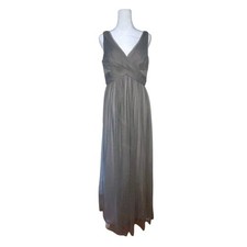 Anthropologie BHLDN Hitherto Tulle Maxi Dress Bridesmaid Prom Gown Gray 8 Medium