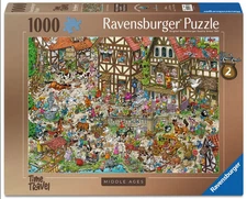RAVENSBURGER 1000 PIECE PUZZLE TIME TRAVEL 2: MIDDLE AGES RAY'S COMIC SERIES!!