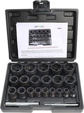 22 Piece Bolt Nut Extractor Set 12 And 38 Drive Impact Lug Nut Remover Sock